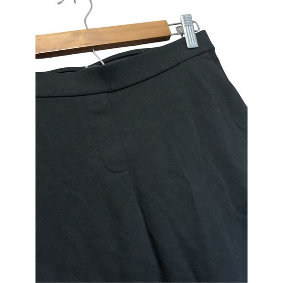 Black Pull On Ankle Pants Career Business Casual Minimalist Trousers - Picture 4 of 8